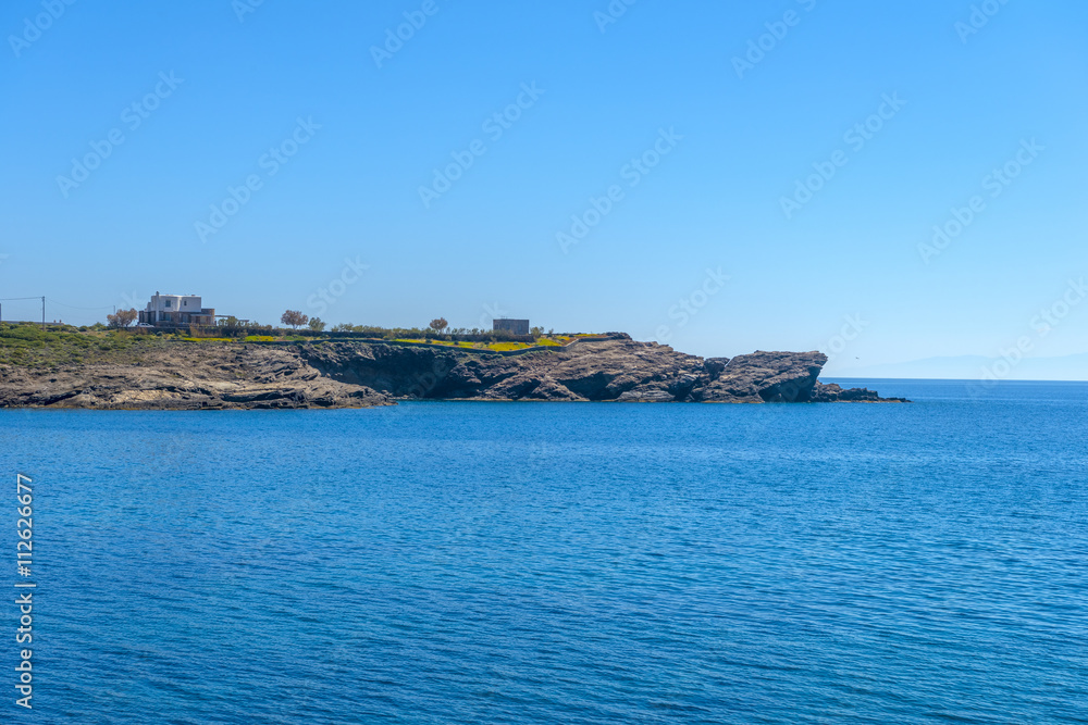 Aegean sea, Greece. Rocks and sea in absolute harmony.