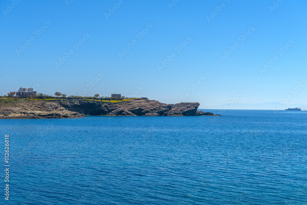 Aegean sea, Greece. Rocks and sea in absolute harmony. Aegean sea, Greece. Rocks and sea in absolute harmony.
