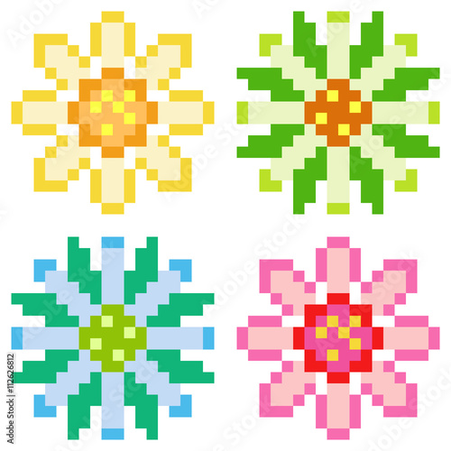 pixel art flower