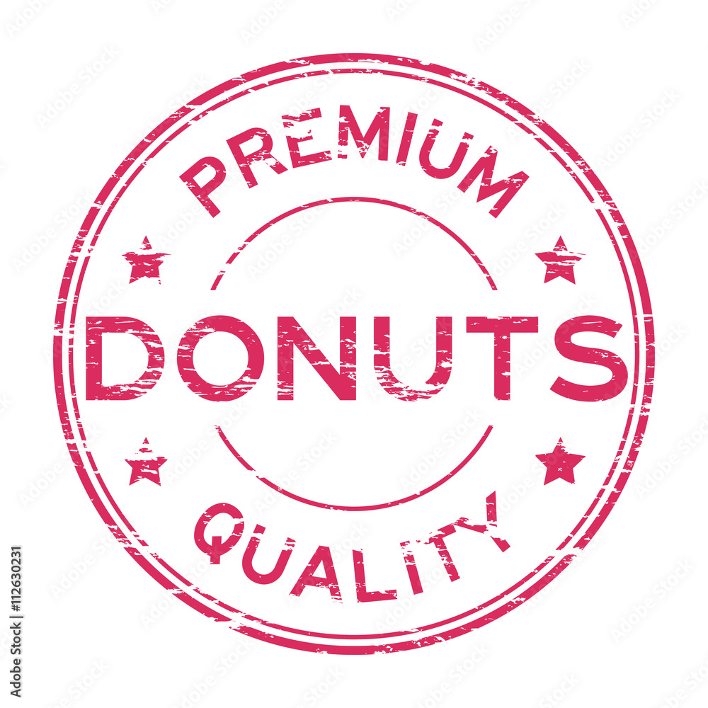 Grunge donut premium quality stamp