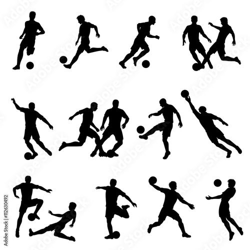 soccer player vector silhouettes