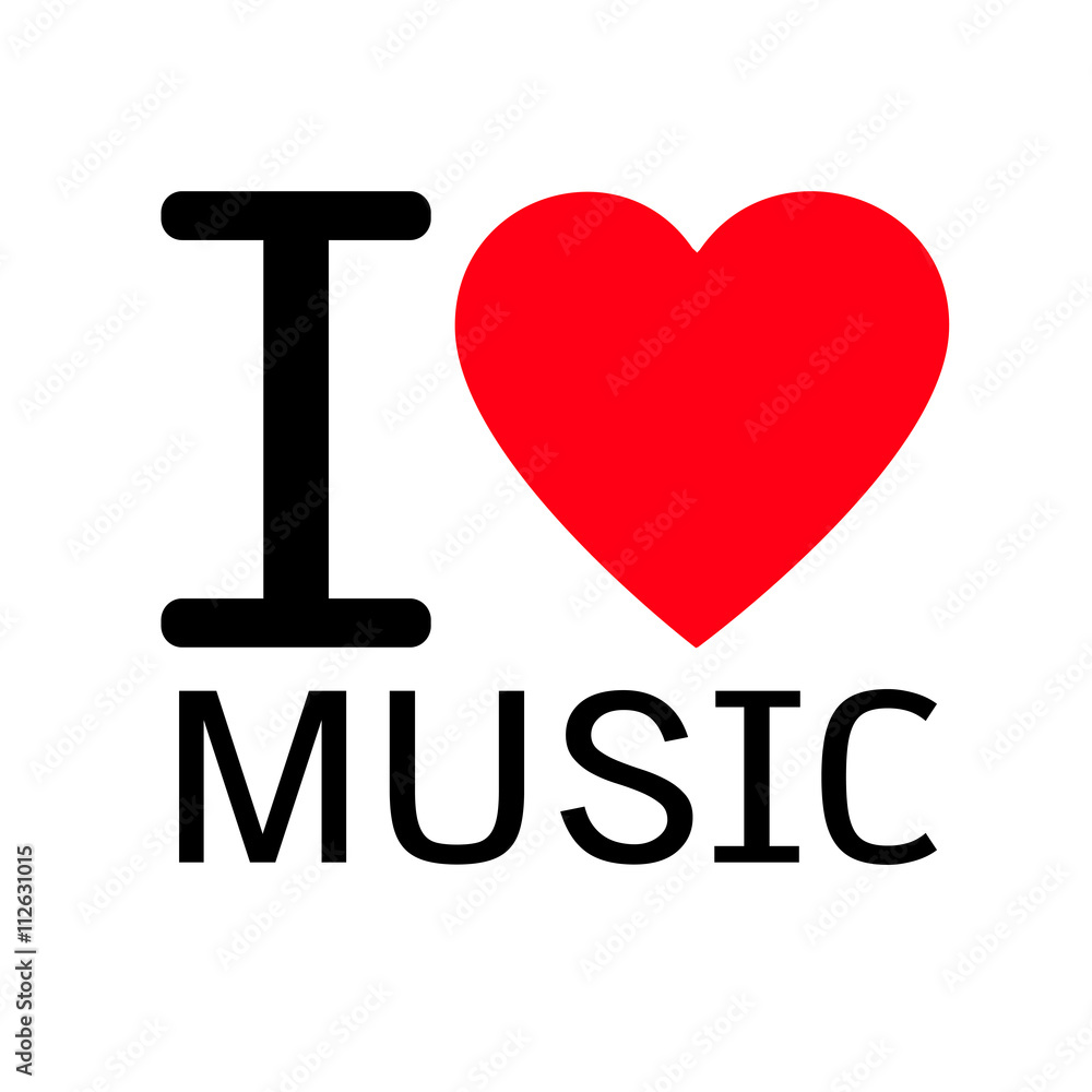 i love music lettering illustration design with sign i love music lettering illustration design with sign