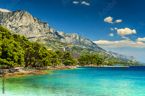 Beautiful bay and beach,Brela,Makarska riviera,Dalmatia,Croatia,Europe © janoka82
