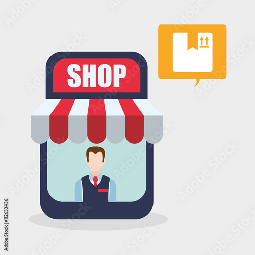 Wallpaper Mural Shopping design. Sales and Retail icon. Isolated illustration , vector Torontodigital.ca