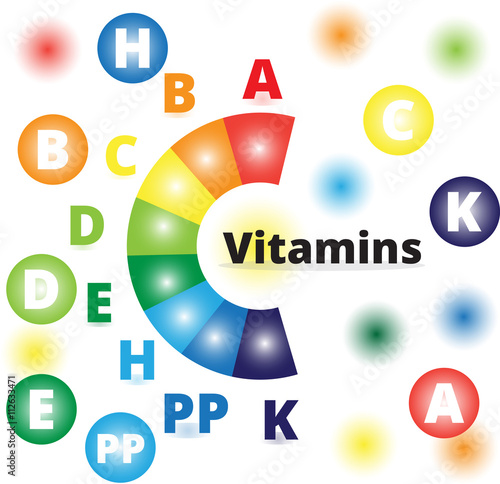 Vector colorful vitamins