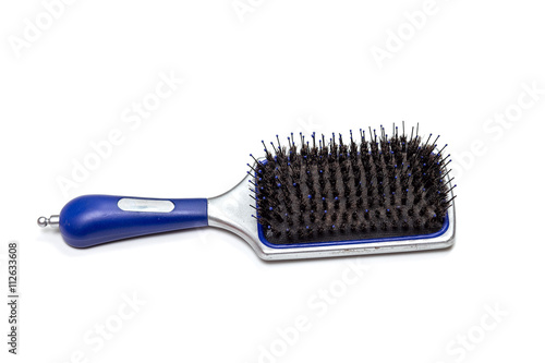 Massage black comb isolated on white