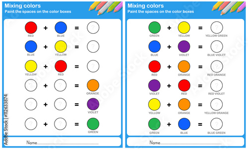 Mixing color - paint the space on the color wheel