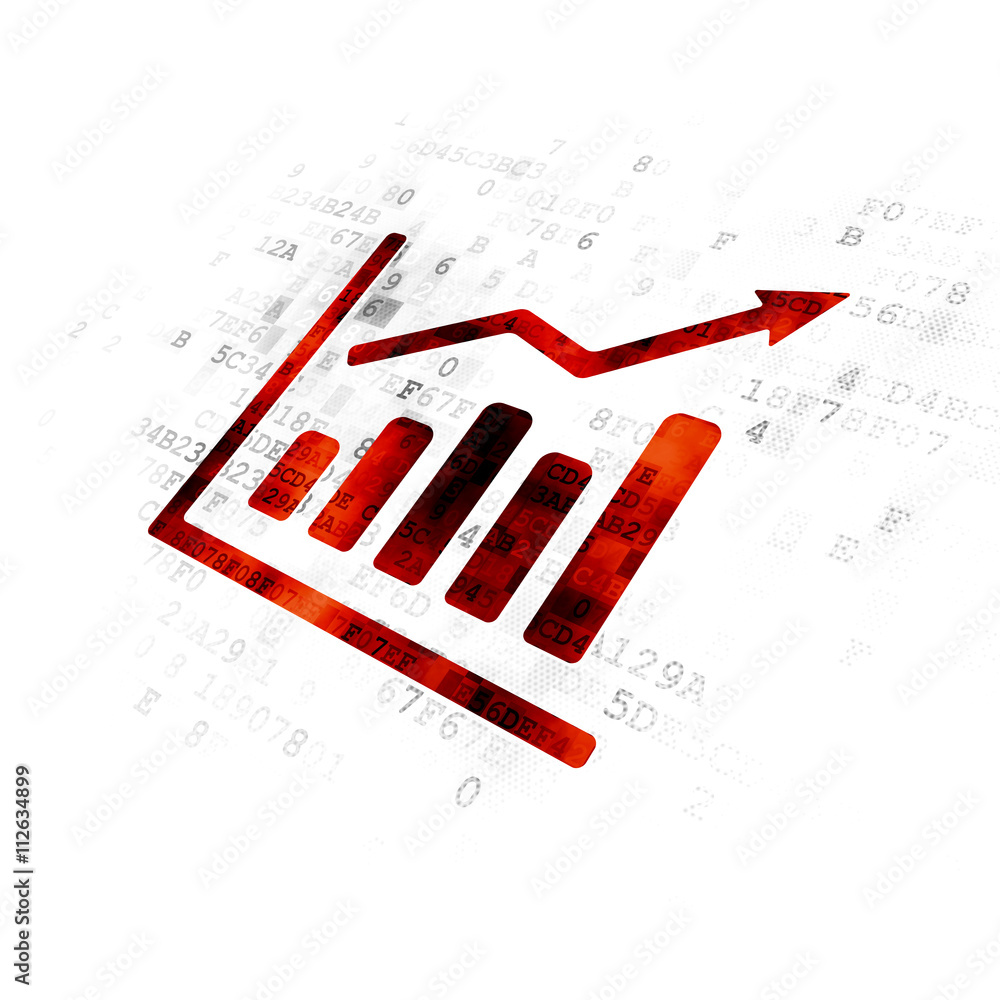 News concept: Growth Graph on Digital background News concept: Growth Graph on Digital background