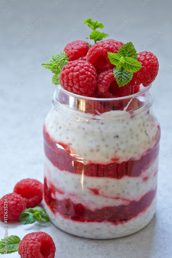 Chia seed pudding with berries Chia seed pudding with berries