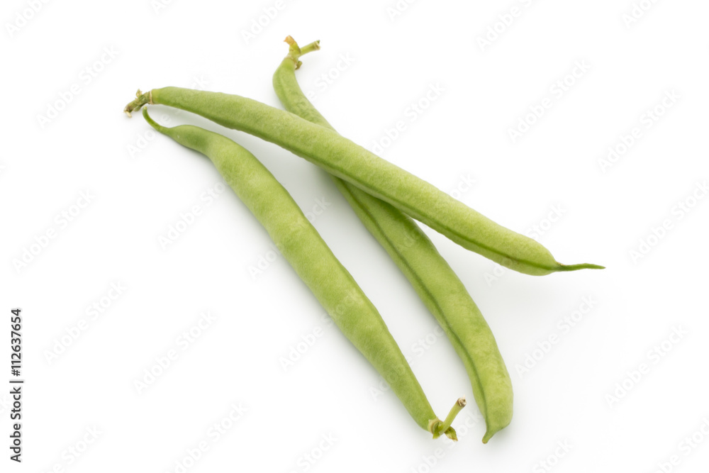 Green beans isolated on a white background. Green beans isolated on a white background.