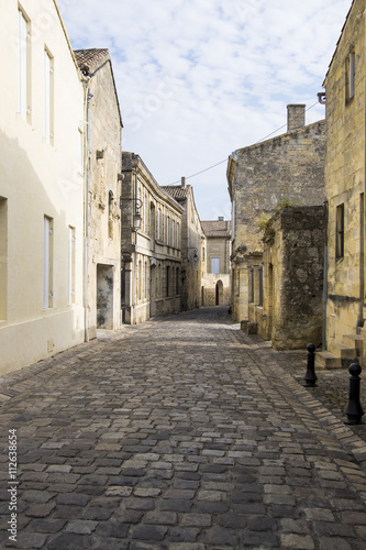 Street scene in St Emilion  Bordeaux  France