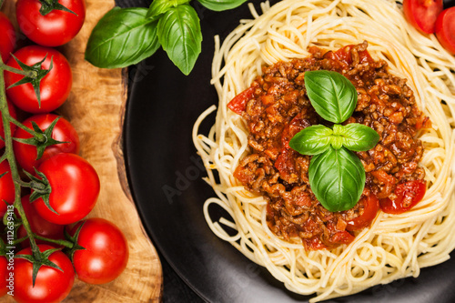 Картината върху платно Traditional spaghetti bolognese