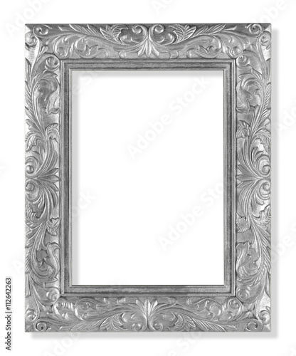The antique Picture frame isolated on white background