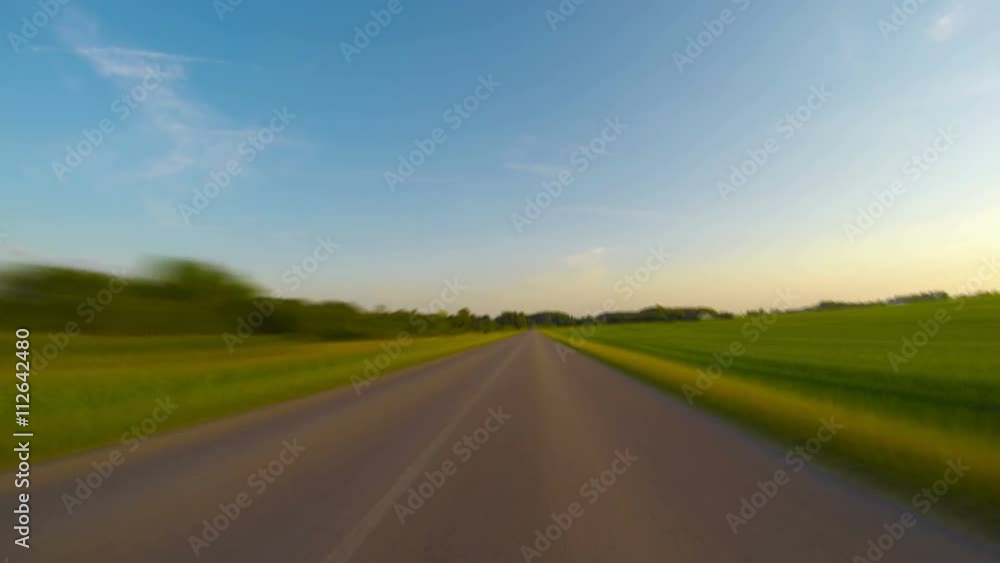 Traveled on rural road, 4k time-lapse Traveled on rural road, 4k time-lapse