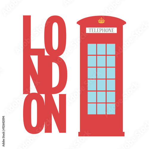 United Kingdom Telephone Box / London public call 