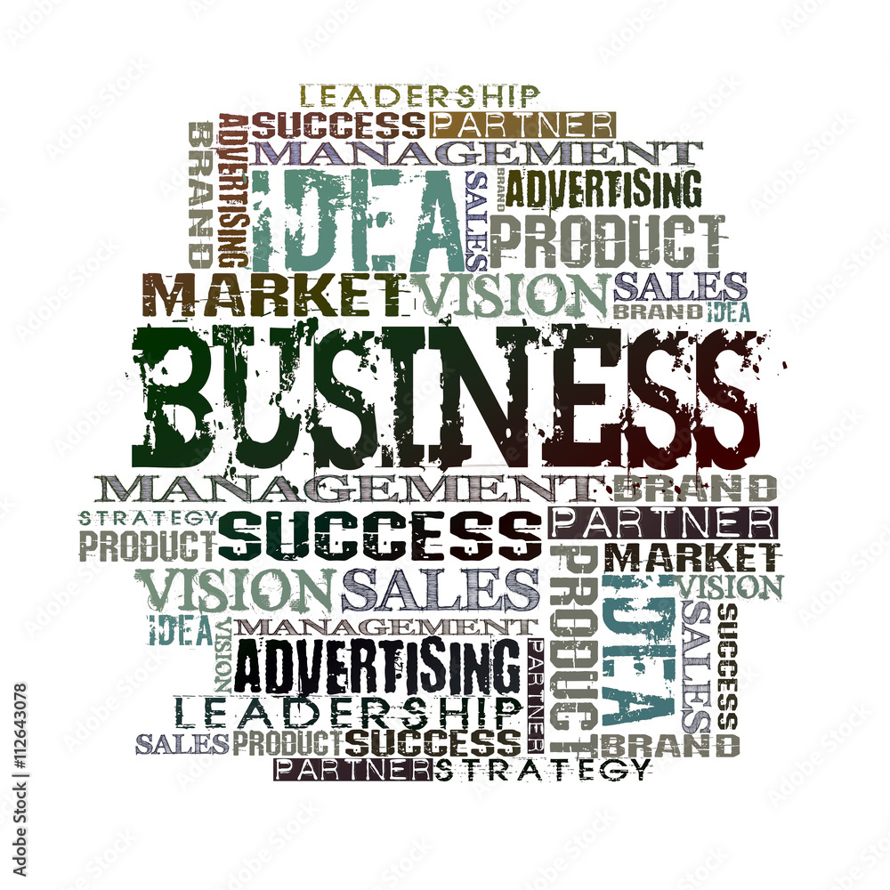 Business Word Cloud Concept
Different Words on white background 