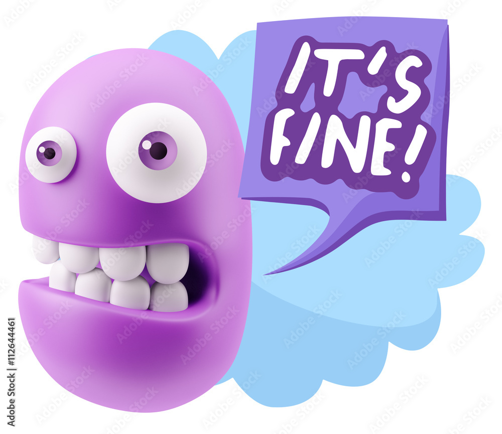 3d Illustration Laughing Character Emoji Expression saying It's 3d Illustration Laughing Character Emoji Expression saying It's