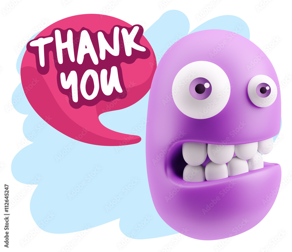 3d Illustration Laughing Character Emoji Expression saying Thank 3d Illustration Laughing Character Emoji Expression saying Thank