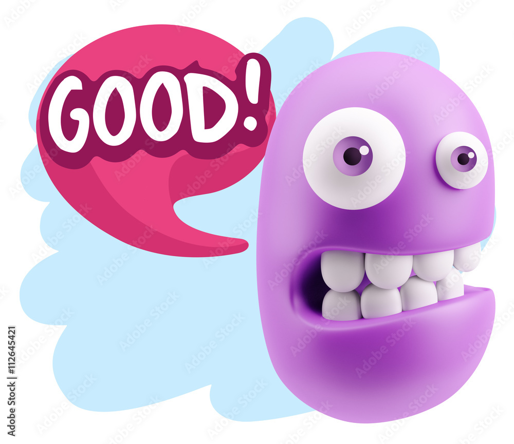 3d Illustration Laughing Character Emoji Expression saying Good 3d Illustration Laughing Character Emoji Expression saying Good