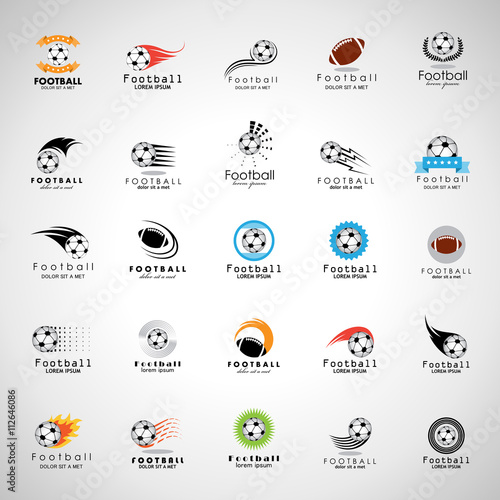 Ball Icons Set - Isolated On Gray Background. Vector Illustration, Graphic Design 