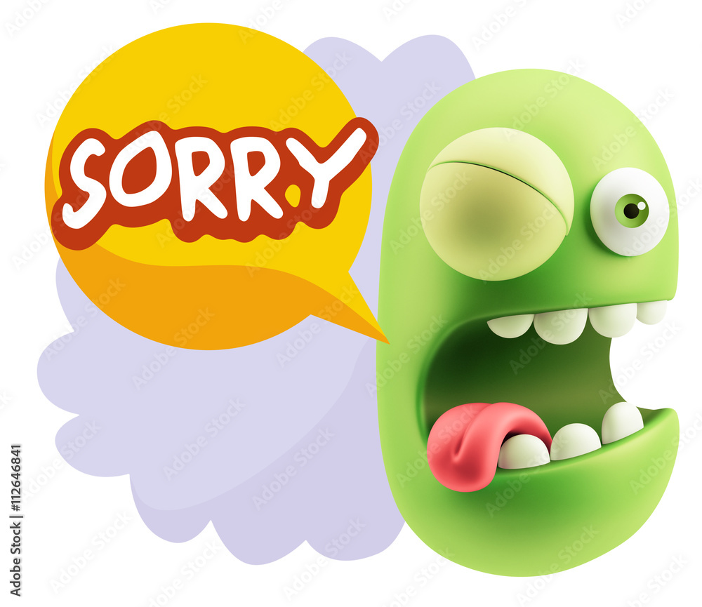 3d Illustration Laughing Character Emoji Expression saying Sorry 3d Illustration Laughing Character Emoji Expression saying Sorry