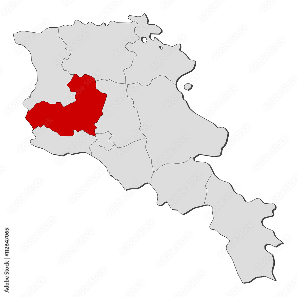 Map - Armenia, Aragatsotn