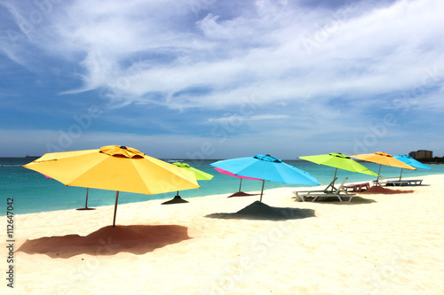 colorful beach umbrellas