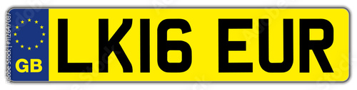 british car plate, united kingdom