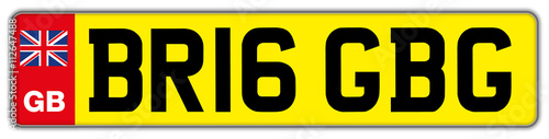 brexit vote, uk car plate without eu flag