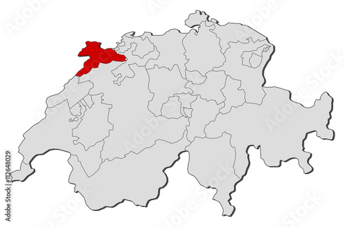 Map - Swizerland, Jura