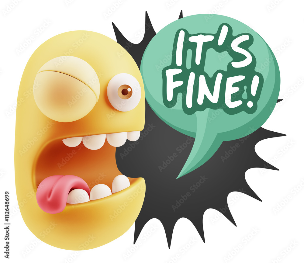 3d Illustration Laughing Character Emoji Expression saying It's 3d Illustration Laughing Character Emoji Expression saying It's