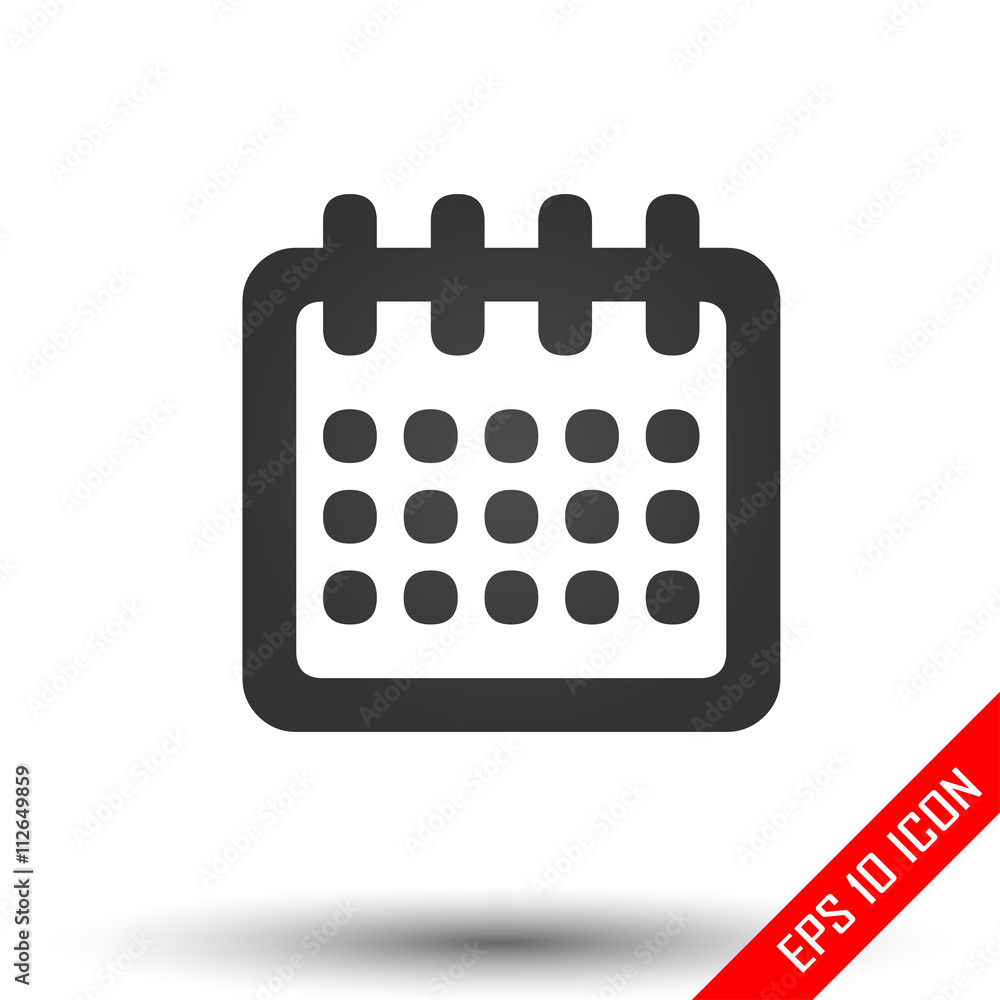 Calendaricon. Simple flat logo of calendar on white background. Vector illustration. Calendaricon. Simple flat logo of calendar on white background. Vector illustration.