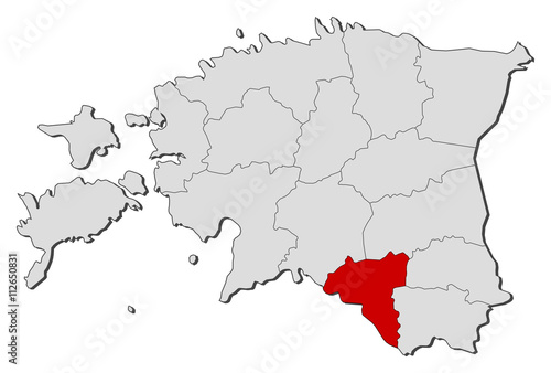 Map - Estonia  Valga