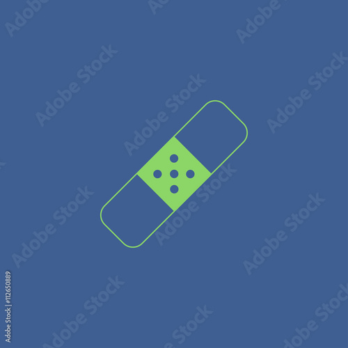 Plaster icon. Flat design style.