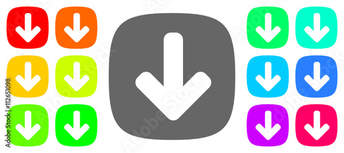 colorful vector icons set