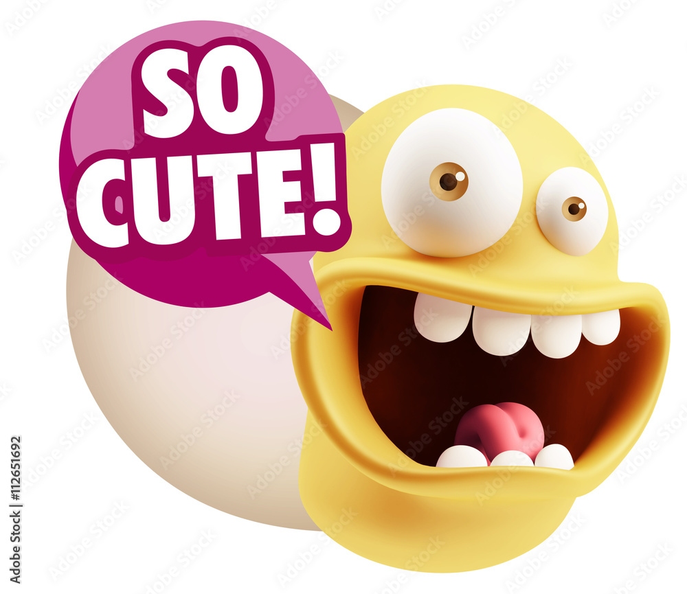 3d Illustration Laughing Character Emoji Expression saying So Cu 3d Illustration Laughing Character Emoji Expression saying So Cu