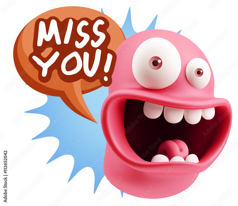 3d Illustration Laughing Character Emoji Expression saying Miss 3d Illustration Laughing Character Emoji Expression saying Miss