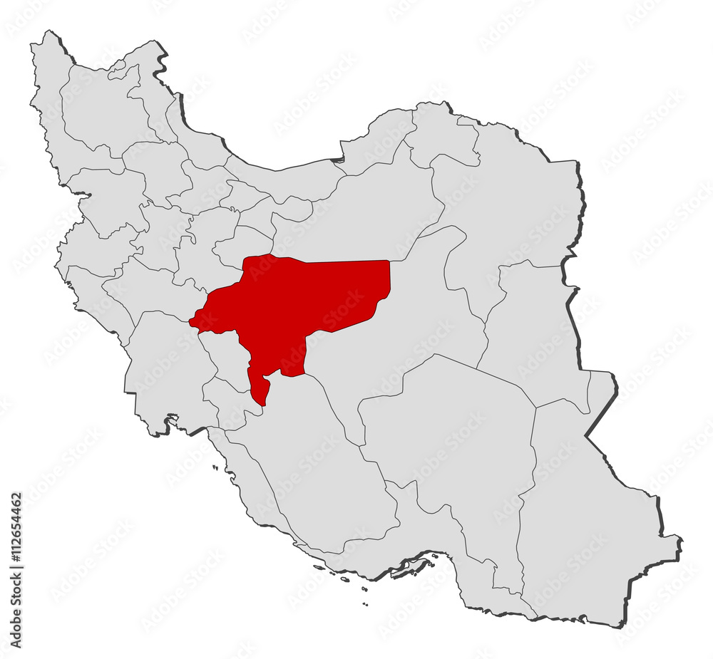Map - Iran, Isfahan