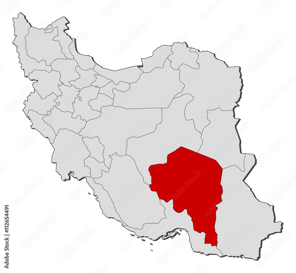 Map - Iran, Kerman