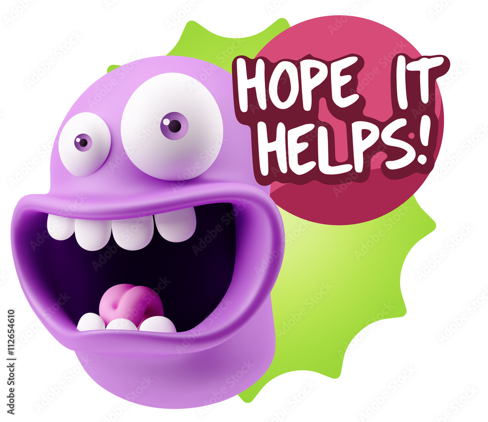 3d Illustration Laughing Character Emoji Expression saying Hope 3d Illustration Laughing Character Emoji Expression saying Hope