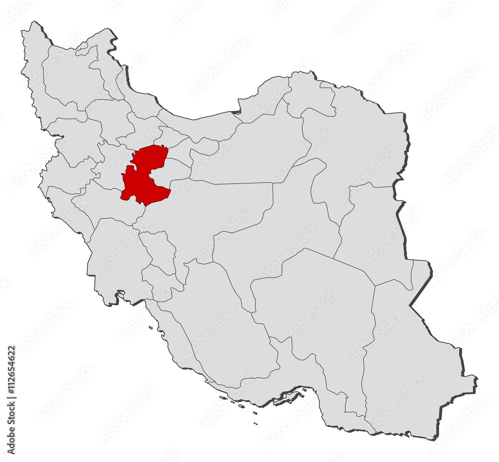 Map - Iran, Markazi