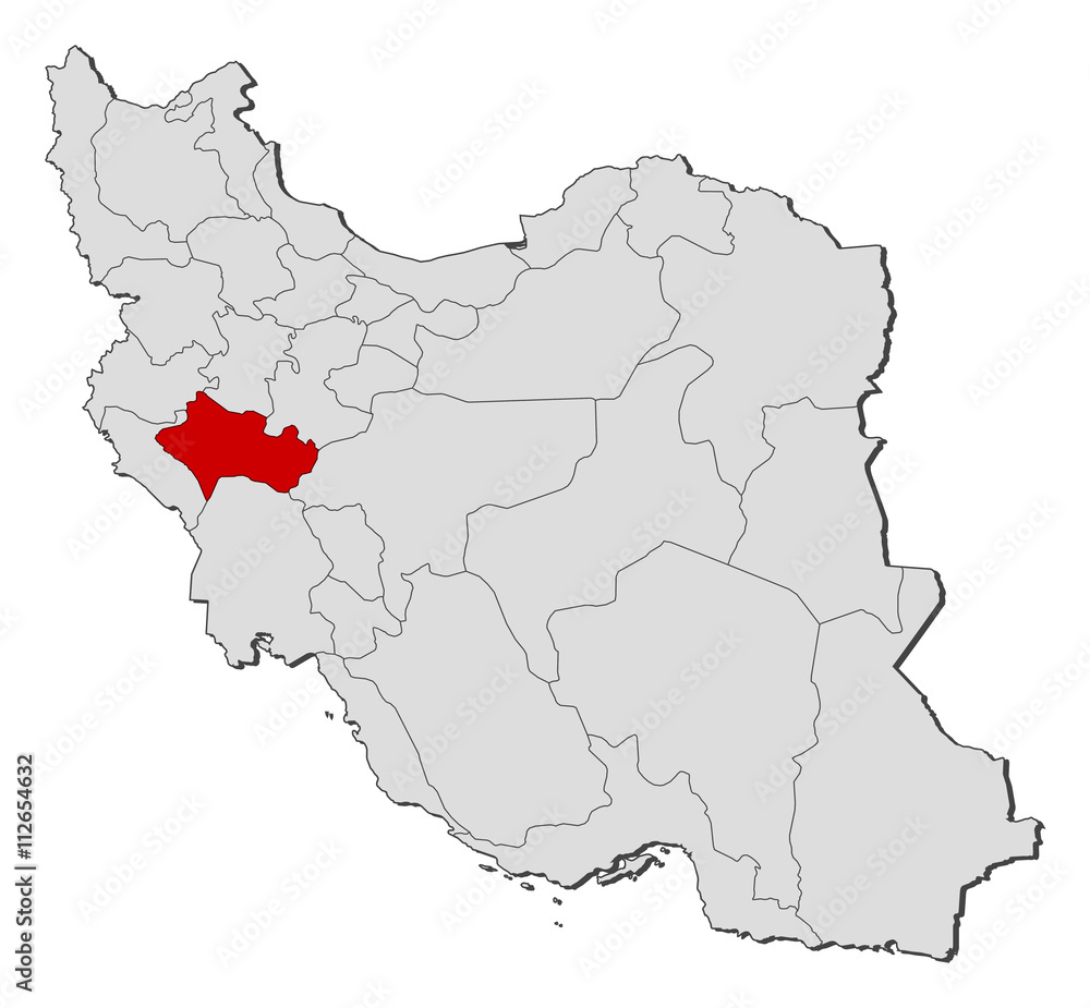 Map - Iran, Lorestan