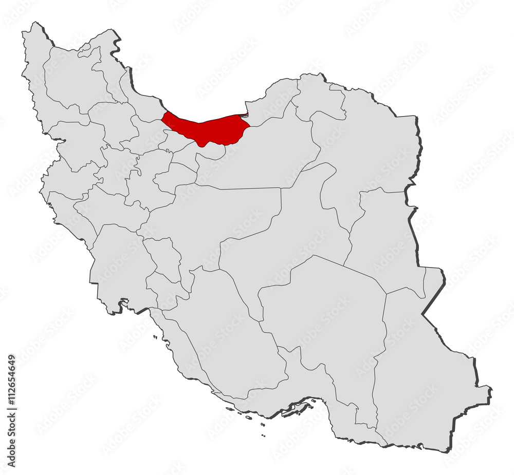 Map - Iran, Mazandaran