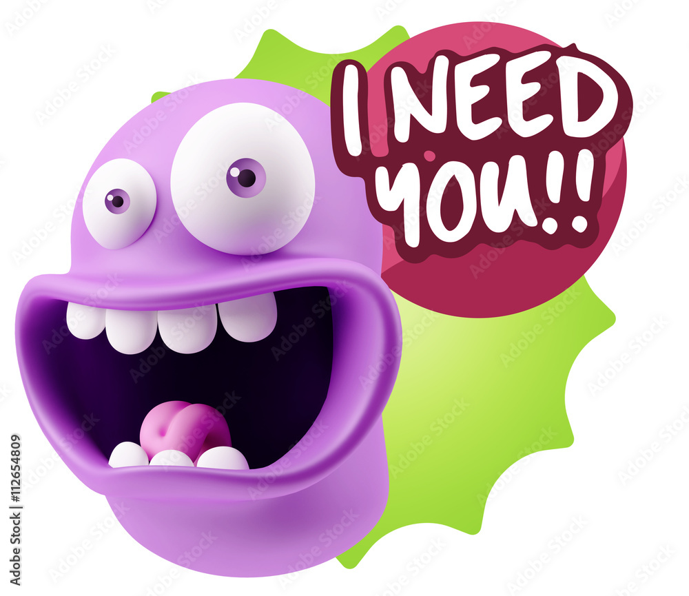 3d Illustration Laughing Character Emoji Expression saying I Nee 3d Illustration Laughing Character Emoji Expression saying I Nee