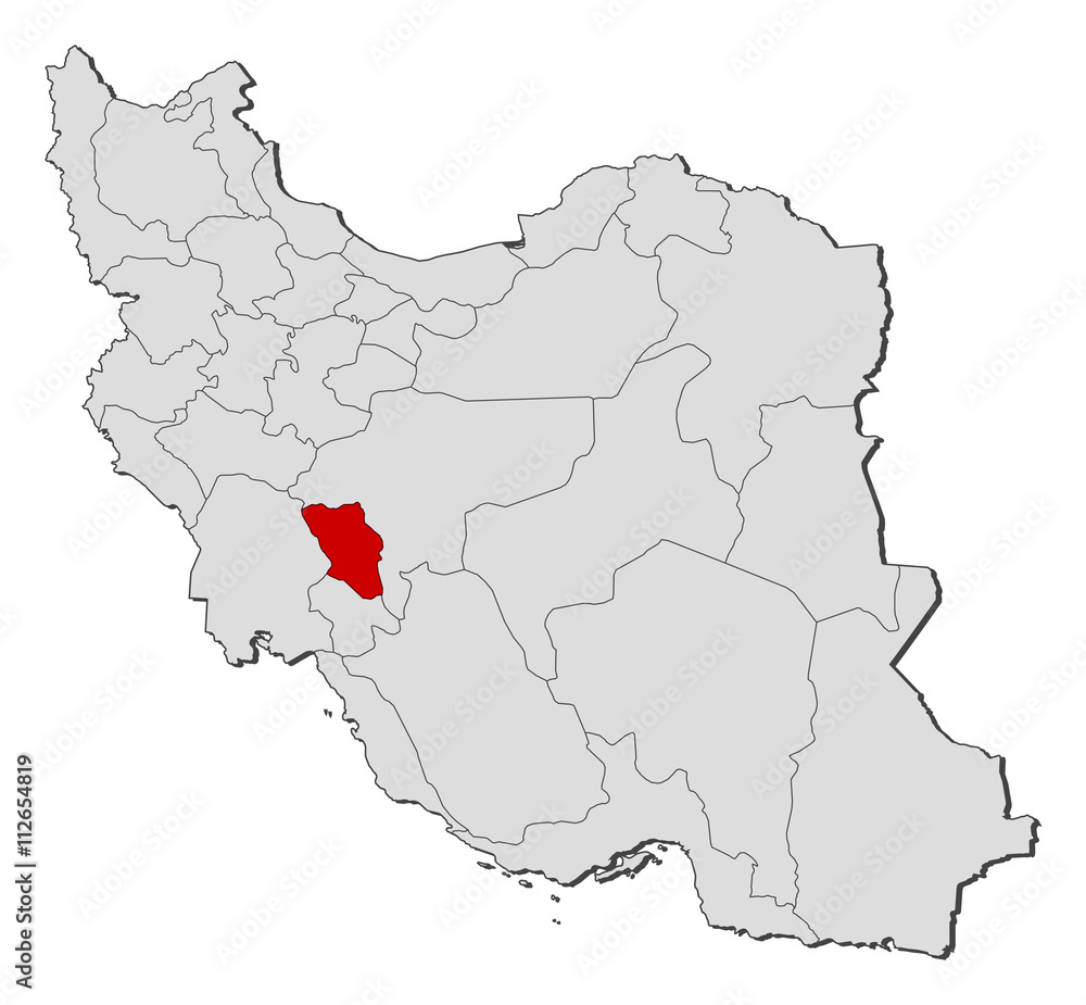 Map - Iran, Chaharmahal and Bakhtiari