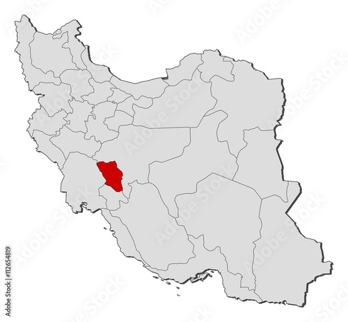 Map - Iran  Chaharmahal and Bakhtiari