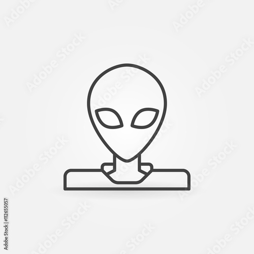 Alien linear vector icon