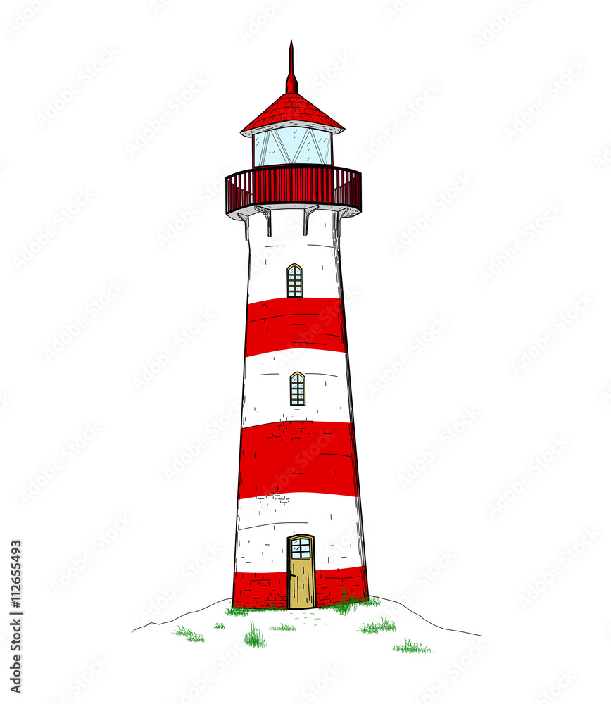 Colourful lighthouse