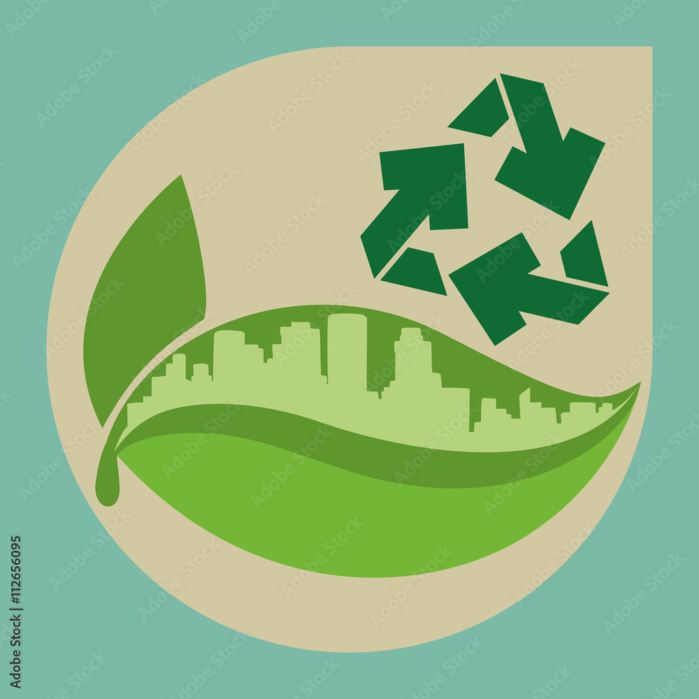 Eco design. Green icon. Isolated illustration , vector Eco design. Green icon. Isolated illustration , vector