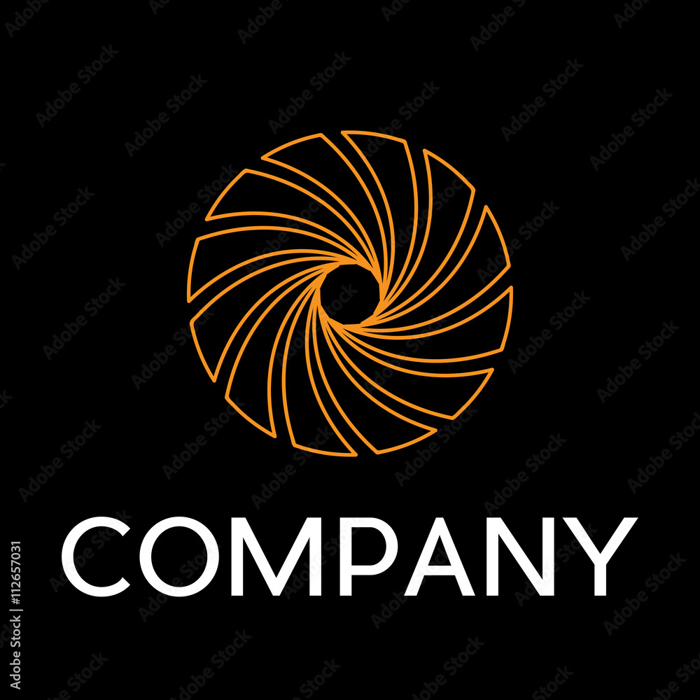 Vector sign abstract photographer, in linear style on black background Vector sign abstract photographer, in linear style on black background